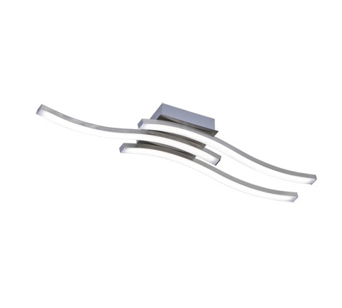 Φωτιστικό Πλαφόν Οροφής 9x56xH7cm Led 2x5w 2x500lm 3000K Nickel Mat Trio RL Route R62473107