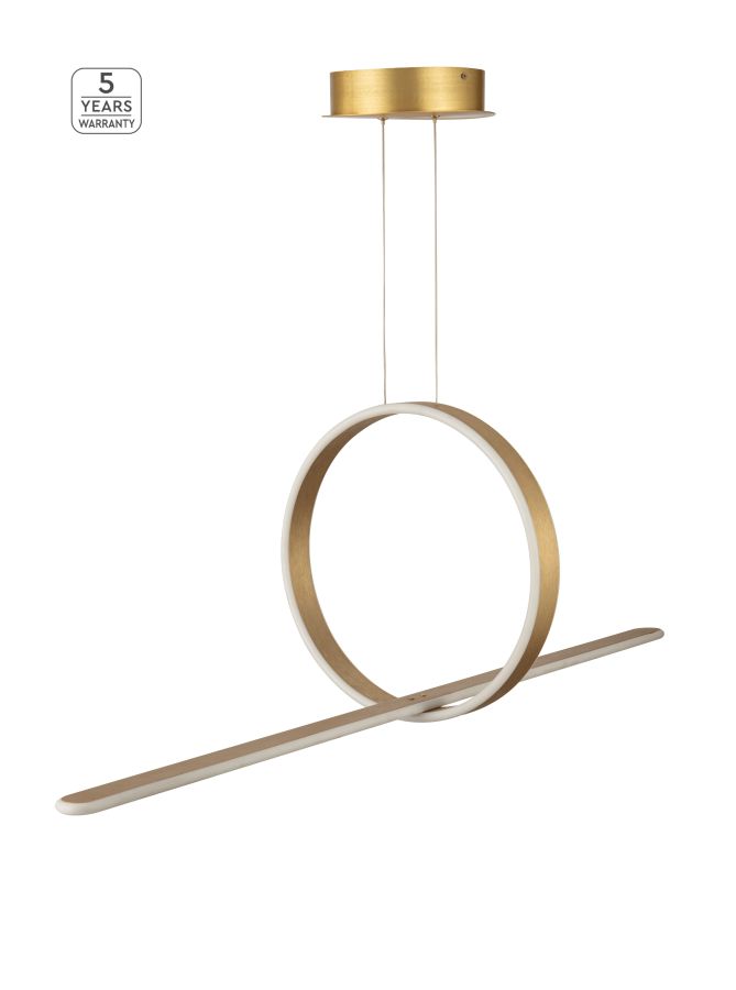 Φωτιστικό Κρεμαστό Χρυσαφί Ματ 120x40xHmax120cm Led 110w 3000K Homelighting Milea 77-8120