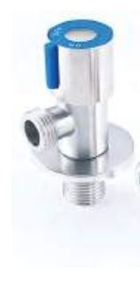 Διακόπτης Γωνιακός 1/2-1/2" Ανοξείδωτος SS304 Domistyle 23080blue