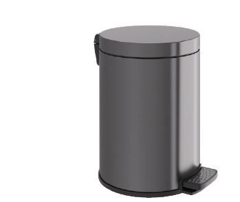 Χαρτοδοχείο 6lt Soft Close D215xH315mm Gun Metal Gloss Verdi 5910050