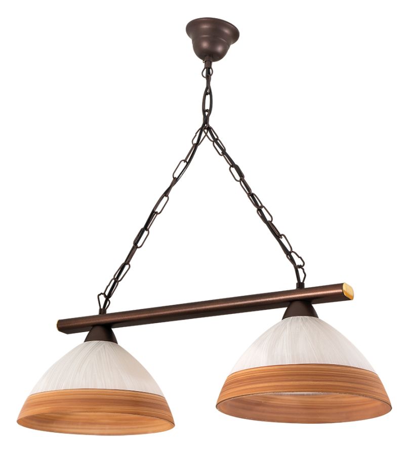 PDA 120-2 2/Φ ΡΑΓΑ ΣΚΟΥΡΙΑ ΛΕΥΚΟ/ΚΑΦΕ ΦΑΣΑ ΓΥΑΛΙ 2ΧΕ27 ARlight 0108415