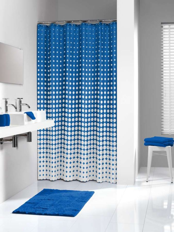Speckles 180x200 royal blue κουρτίνα μπάνιου υφασμάτινη Sealskin 233601323