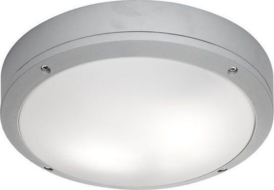 Πλαφονιέρα Αλουμινίου Γκρι με σκιάδιο PC Ø27,50 cm 2*E27 IP54 Viokef Leros R 4049200