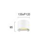 Απλίκα Round IP44 με ρυθμιζόμενη γωνία φωτισμού 6w Led 3000K Warm White 420 lm Λευκό Αλουμίνιο Viokef Greg 4188700