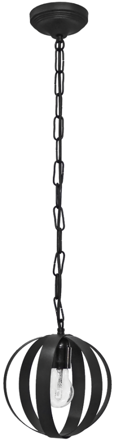 Κρεμαστό φωτιστικό μεταλλικό LAMA/18 1/L CHAIN BLACK Heronia 34-0066