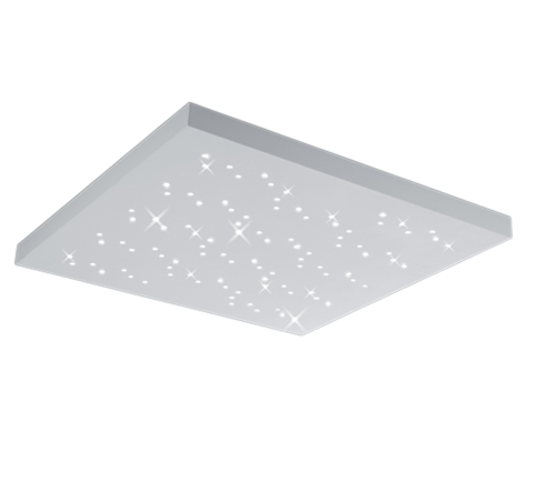 Μεταλλική Πλαφονιέρα Οροφής Λευκή 75xH4cm LED 36w 3000-6000K 3300lm Remote Control Trio Lighting Titus 676617531