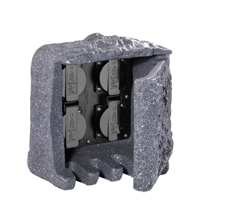 Πολύπριζο -Πρίζα Κήπου 19xH20cm Γκρι IP44 Trio Lighting Garden Socket 9962-11