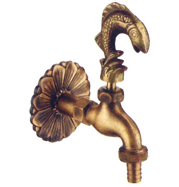 Κάνουλα -Βρύση Κήπου / Μπαλκονιού με Ροζέτα Μπρονζέ Διακοσμητικό Ψάρι 86015500