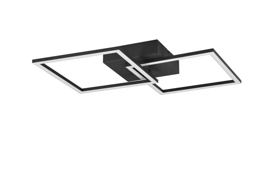 Φωτιστικό Οροφής-Τοίχου 60xW35xH7cm Led SMD 20w 3000K 2250lm Μέταλλο Μαύρο Ματ Trio Lighting RL Trail R64492132