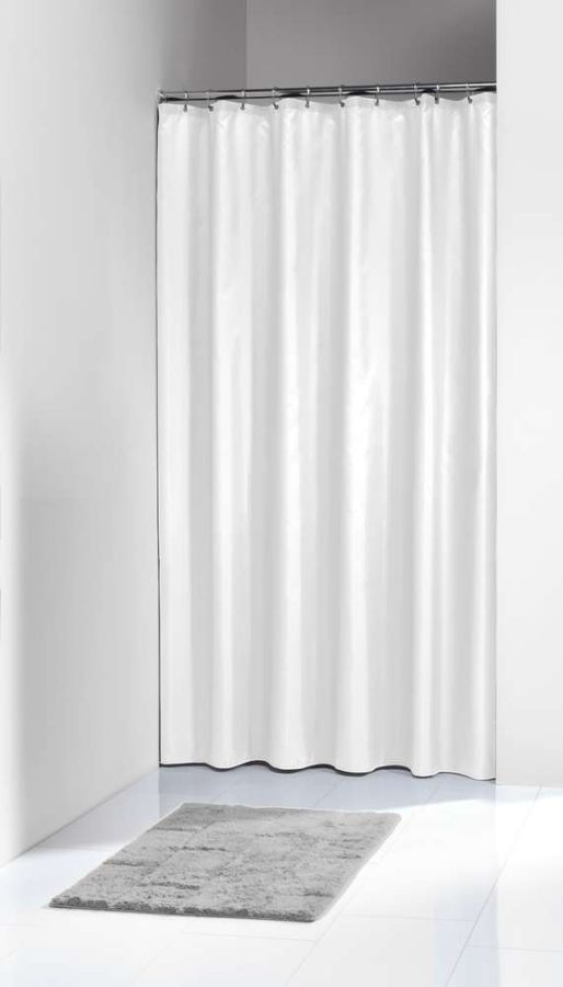 Solid 180x200 white κουρτίνα μπάνιου υφασμάτινη Sealskin Elemental 200601310