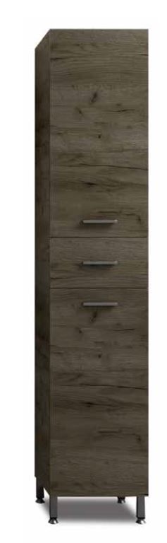 Στήλη με πόδια Π35xΥ177xΒ32 εκ. MDF Μελαμίνη Grey-Craft Ντουλάπι-Συρτάρι- Καλάθι Απλύτων Savvopoulos Eco Extras 925520-8002